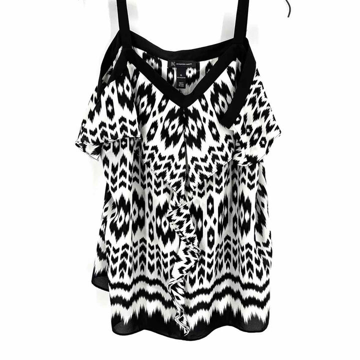 Size XL INC Black Print Shirt