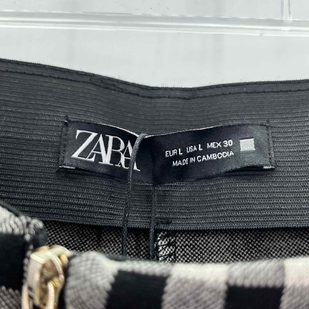 Size L ZARA Black/White Pants