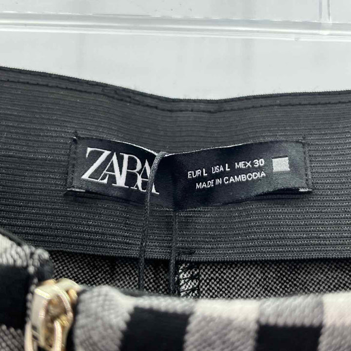 Size L ZARA Black/White Pants