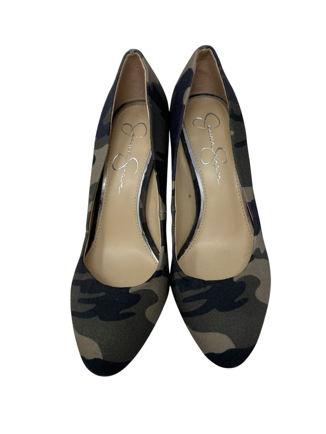 Shoe Size 8 Jessica Simpson Green Print Pumps