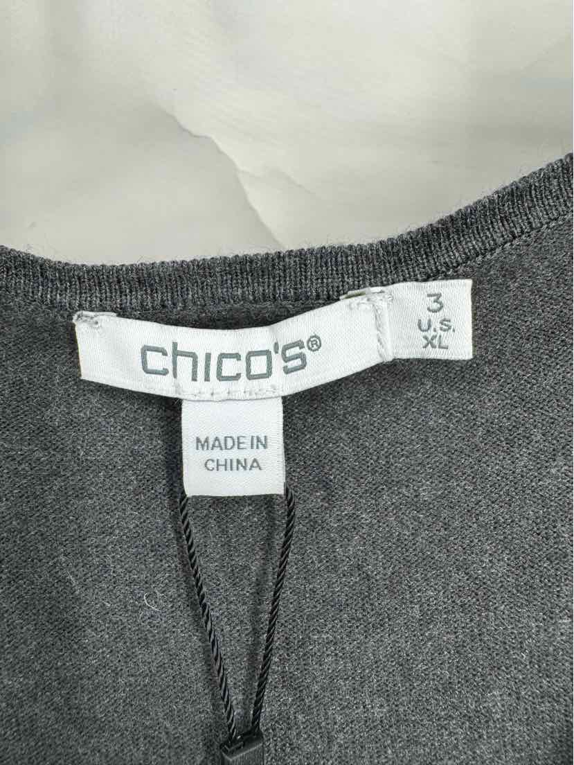 Size XL Chico's Silver Sweater