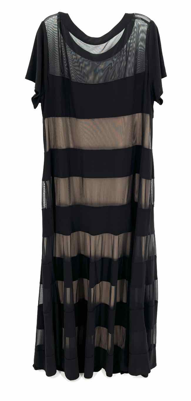Size 18 R&M RICHARDS Multi-Color Mesh Dress