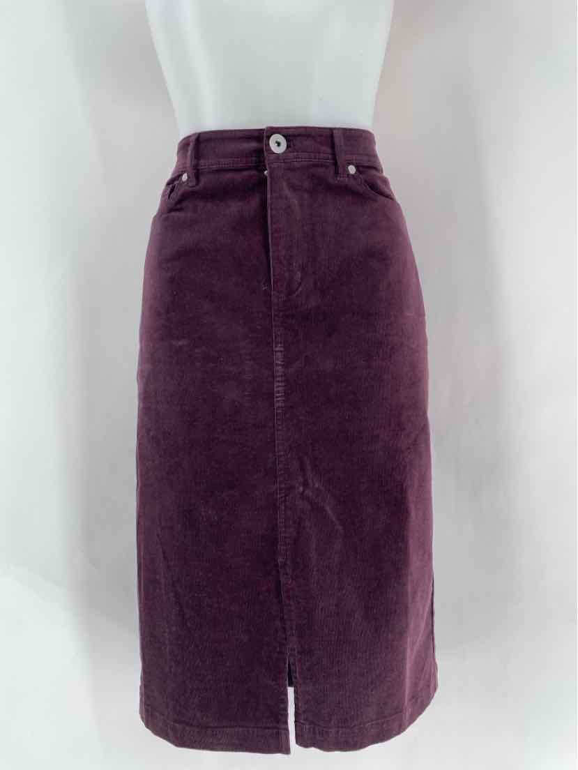 Size 8 J JILL Purple Corduroy Skirt