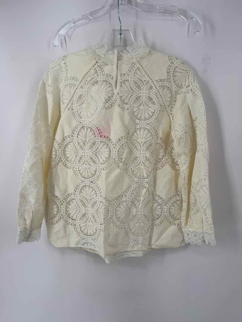 Size 2 SEZANE Ivory Lace Shirt