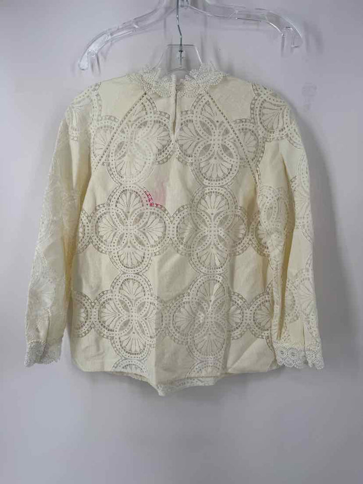 Size 2 SEZANE Ivory Lace Shirt