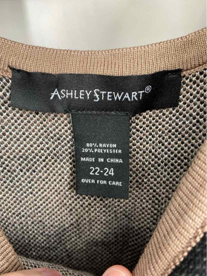 Size 22/24 Ashley Stewart Brown 2 PC Dress