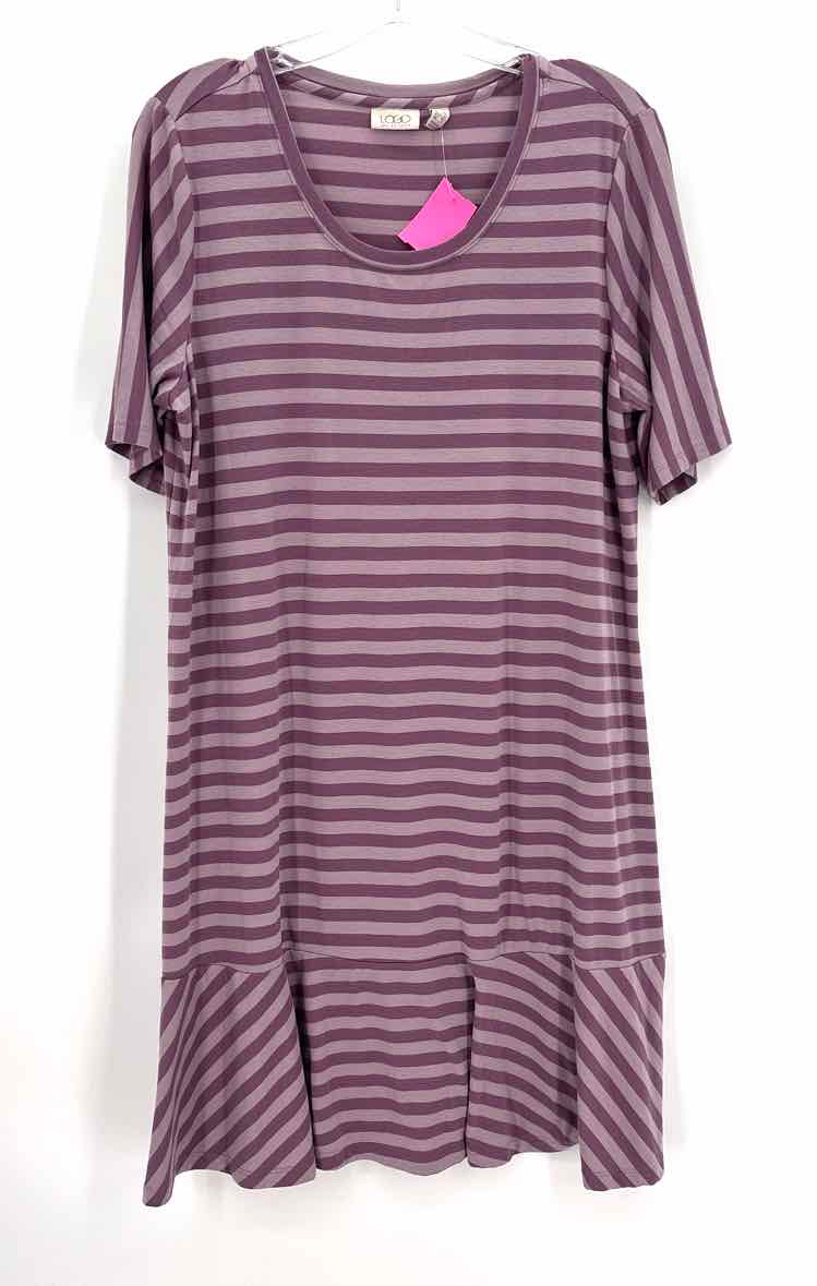 Size L LOGO Purple Dress