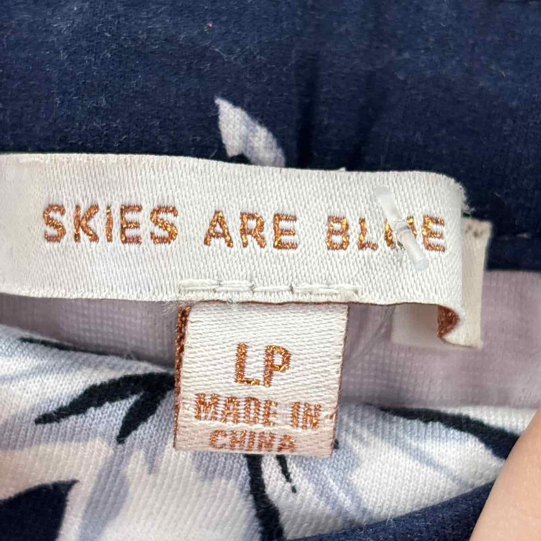 Size L SKIES ARE BLUE Navy Print Skirt