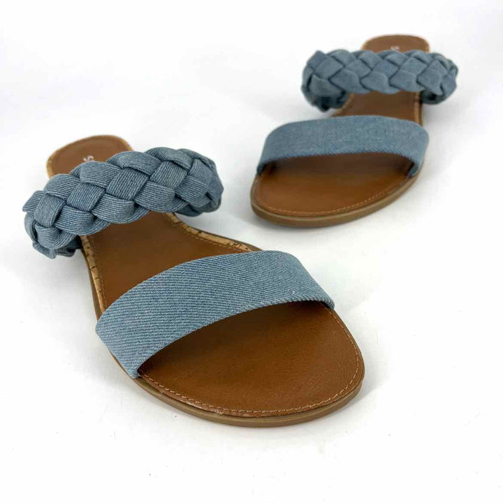 Shoe Size 8 Blue Denim Sandals