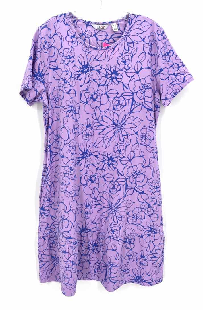 Size M D & CO Purple Dress
