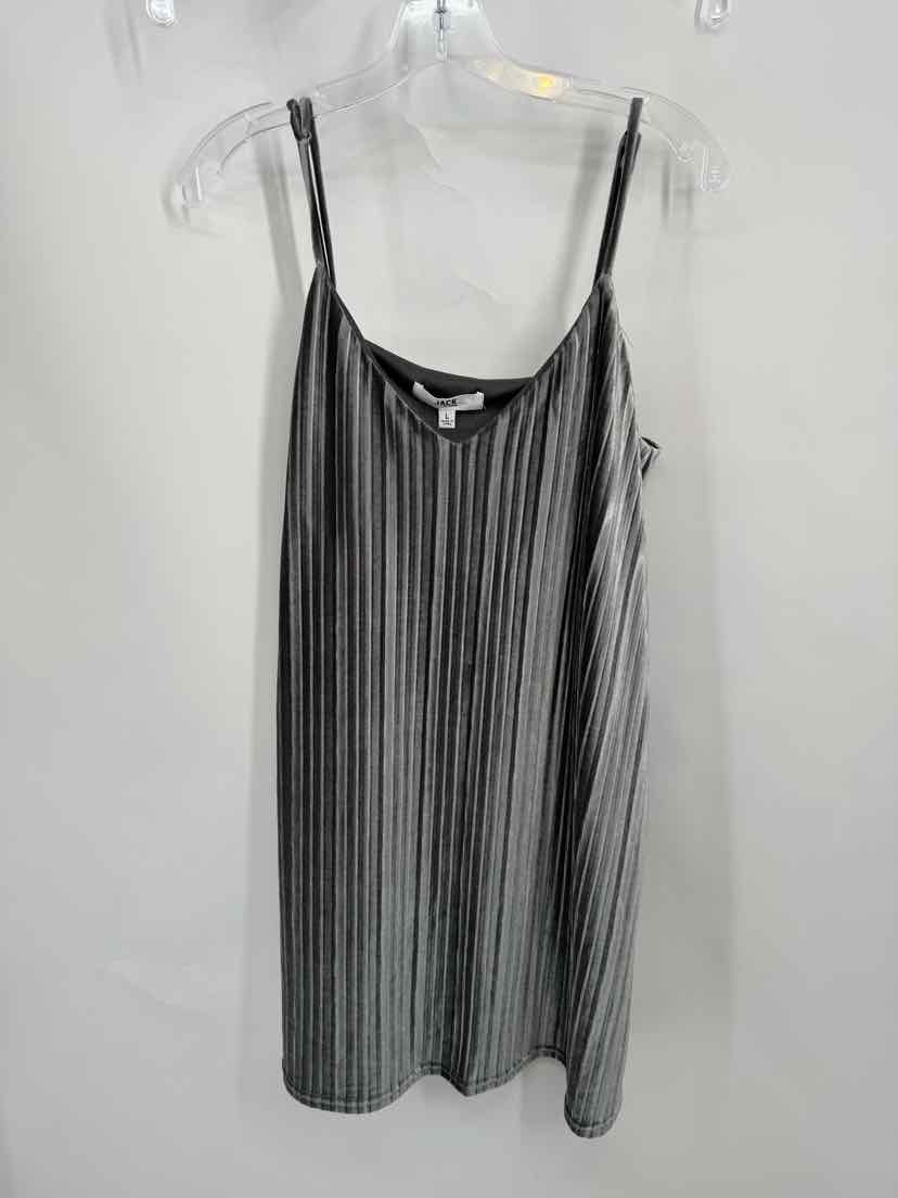 Size L FABRIK Gray Velour Dress
