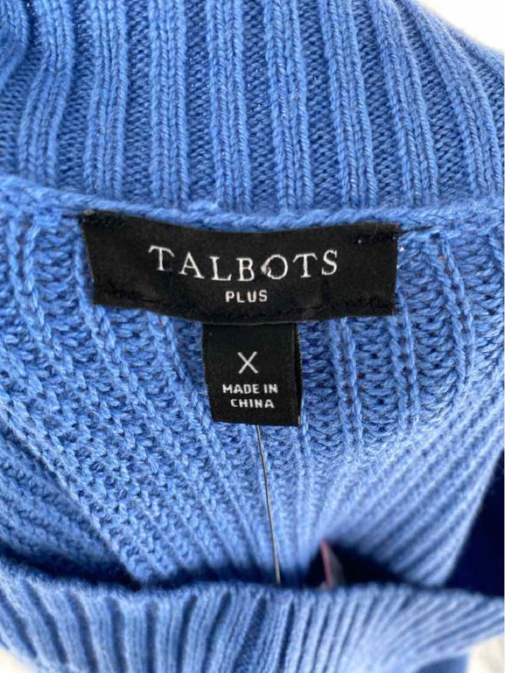 Size XL Talbots Blue Knit Sweater