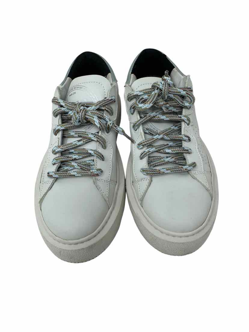 Shoe Size 37 P448 White Leather Sneakers