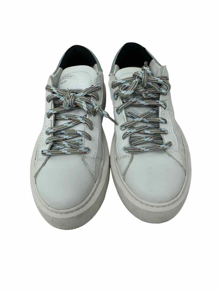 Shoe Size 37 P448 White Leather Sneakers