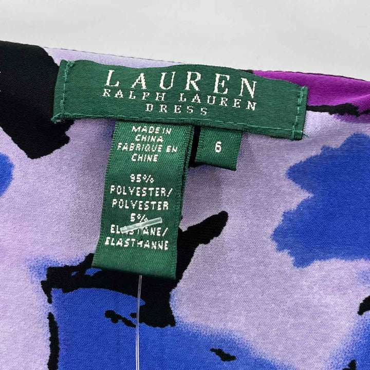 Size 6 RALPH LAUREN Purple Print Dress