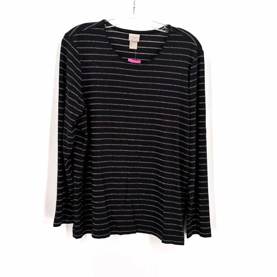 Size L Chico's Black Shirt