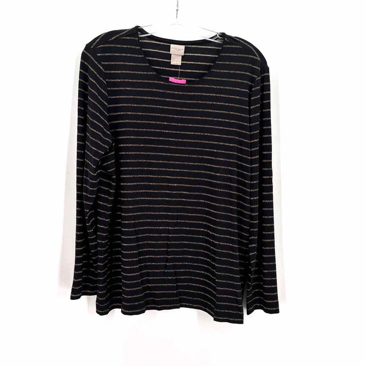 Size L Chico's Black Shirt