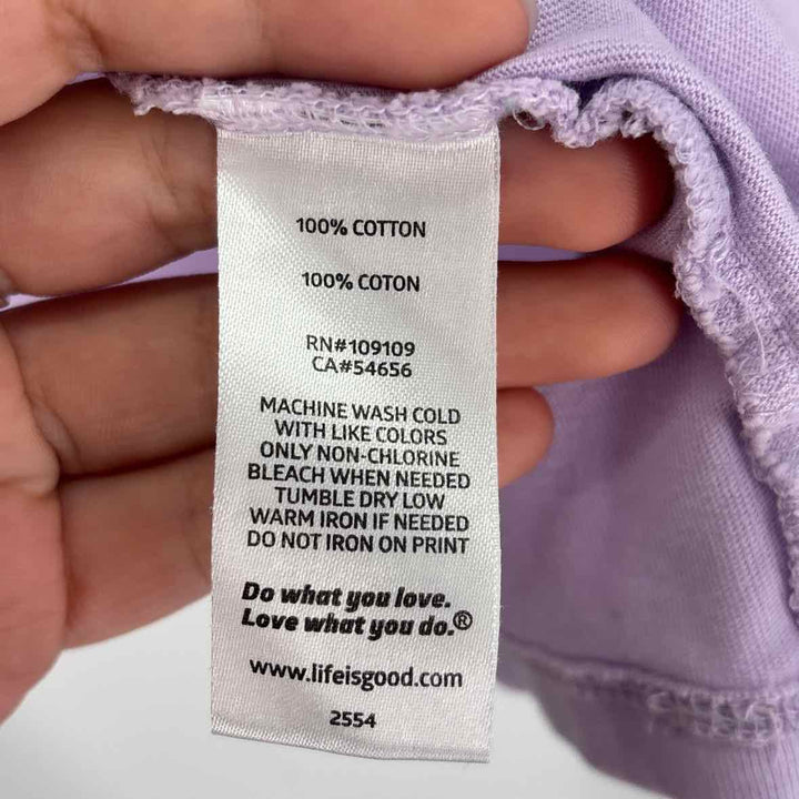 Size XL LIFE IS GOOD Lavender Knit Shirt
