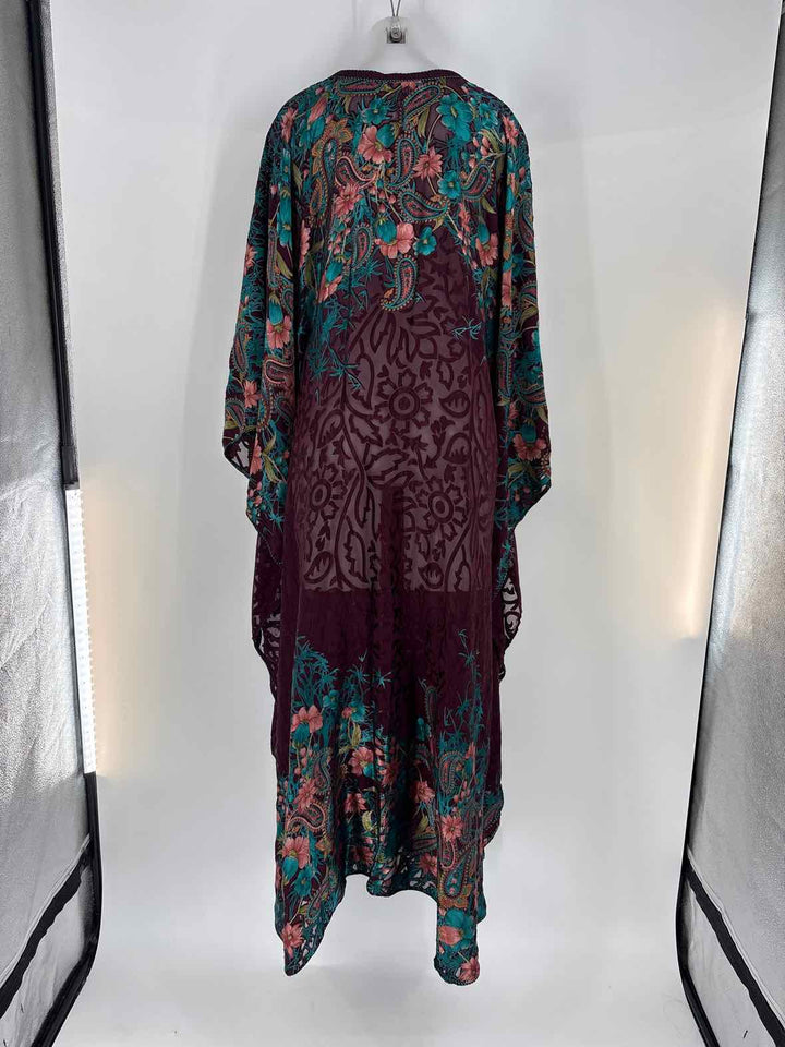 Size One Size Purple Print Dress