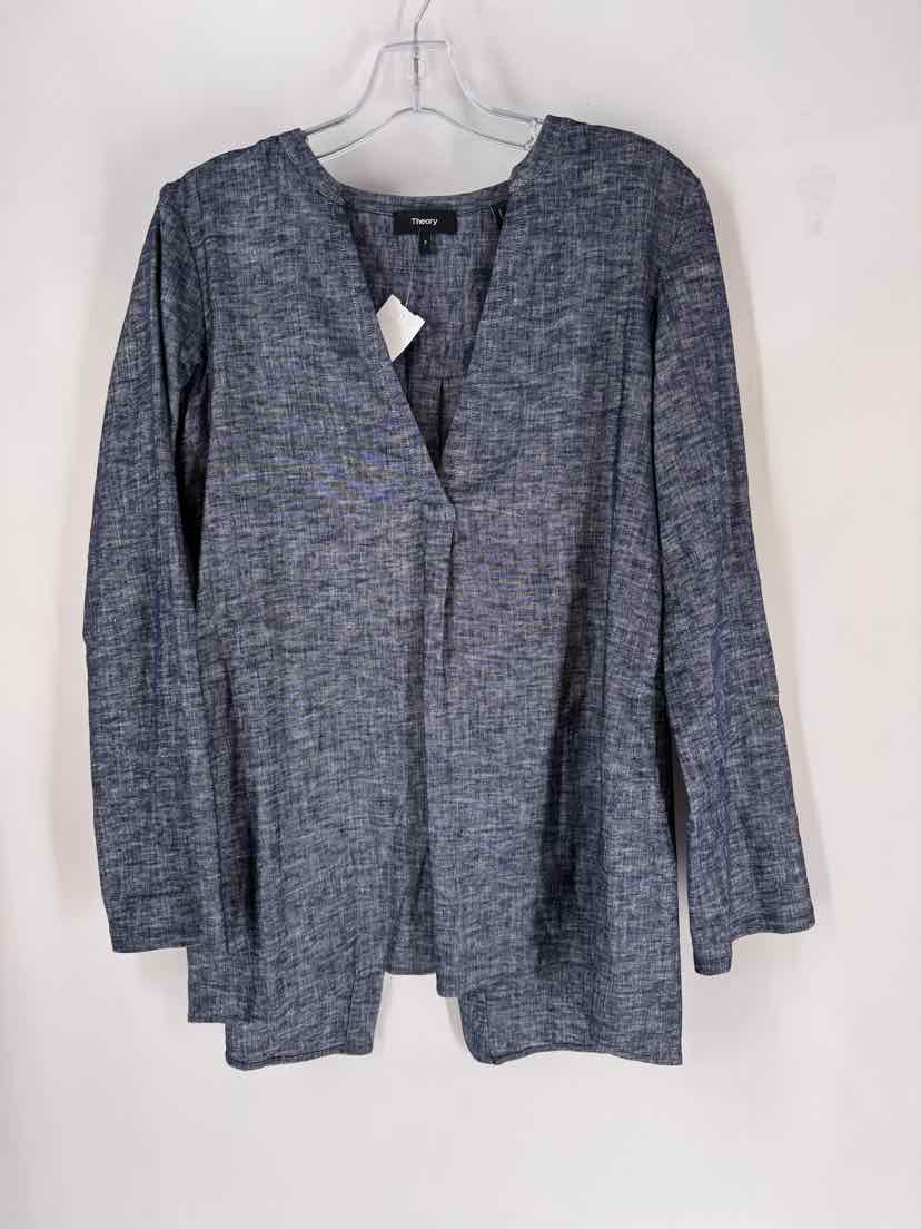 Size S THEORY Blue Shirt