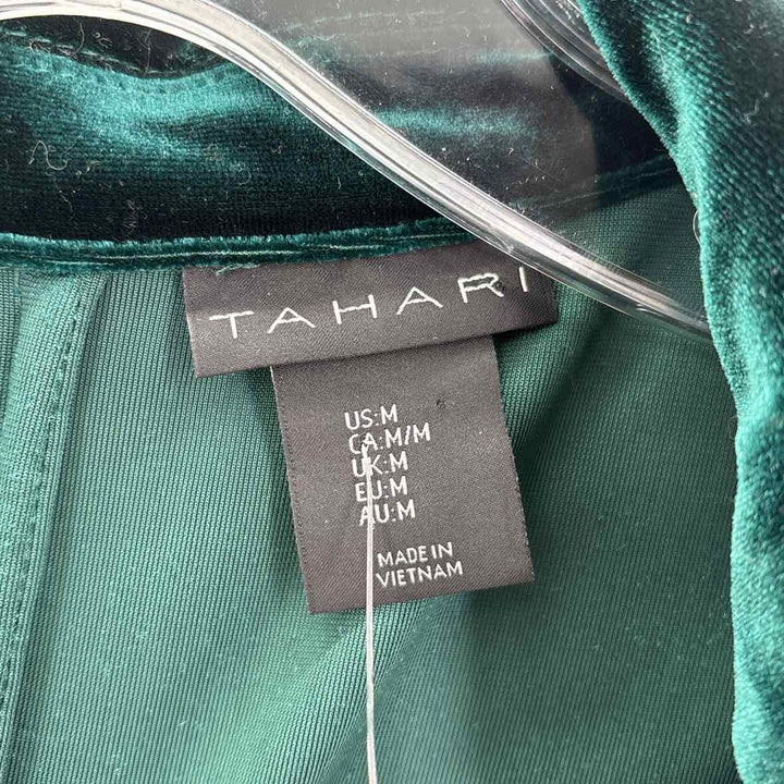 Size M TAHARI Green Velour Blazer