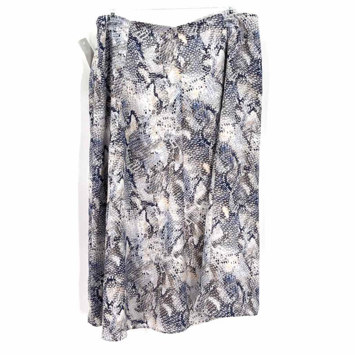 Size 10 White House Black Market White Print Skirt