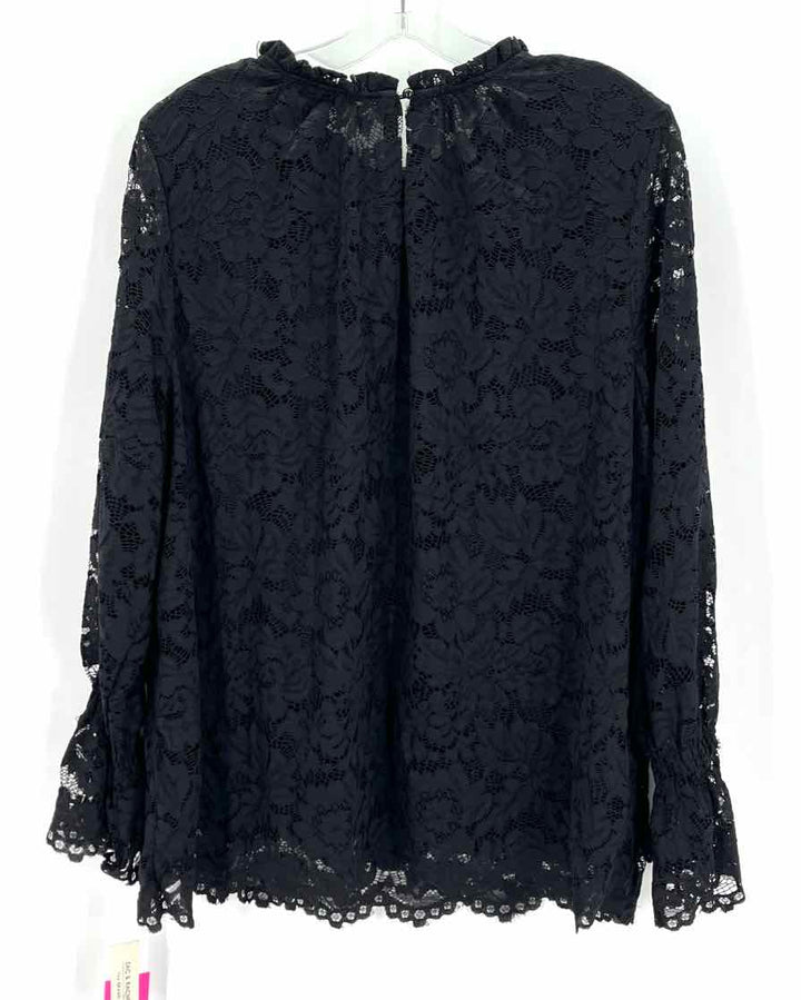 Size 2X ZAC & RACHEL Black Lace Shirt