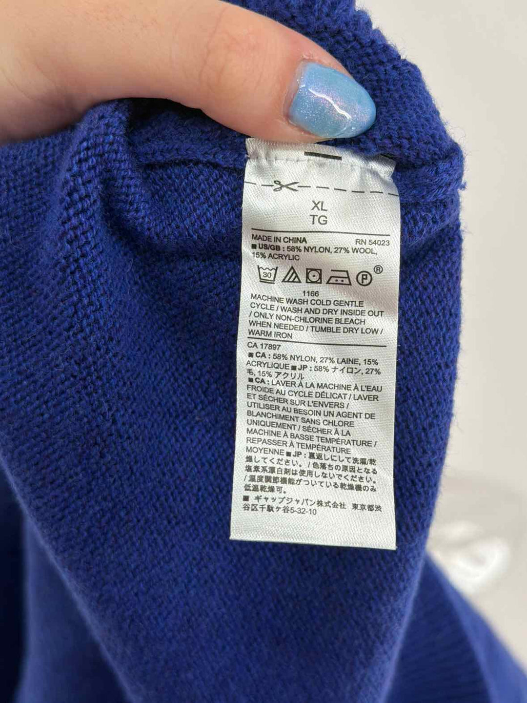 Size XL Banana Republic Blue Sweater