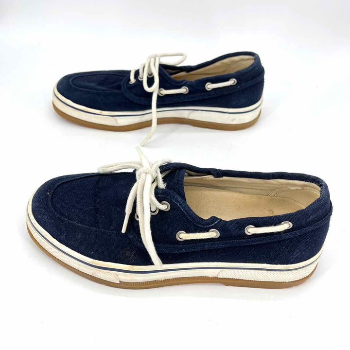 Shoe Size 8 LAND END Navy Canvas Sneakers
