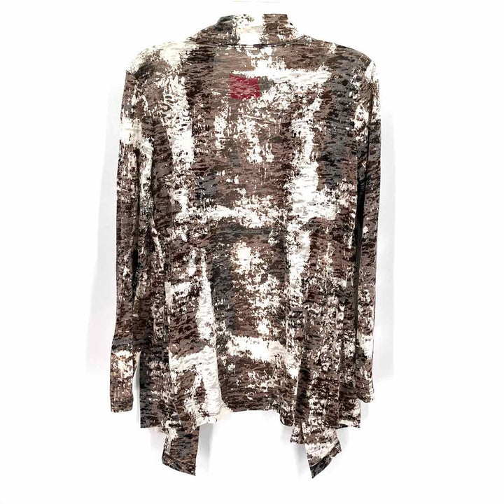 Size M NIC + ZOE Brown Print Shirt