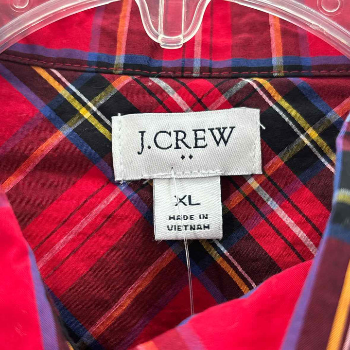 Size XL J Crew Red Print Shirt
