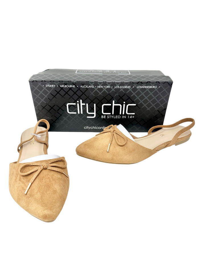 Shoe Size 44 CITY CHIC Brown Flats