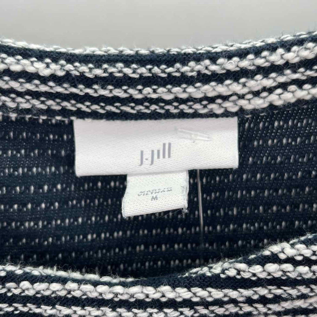 Size M J JILL Navy Print Shirt