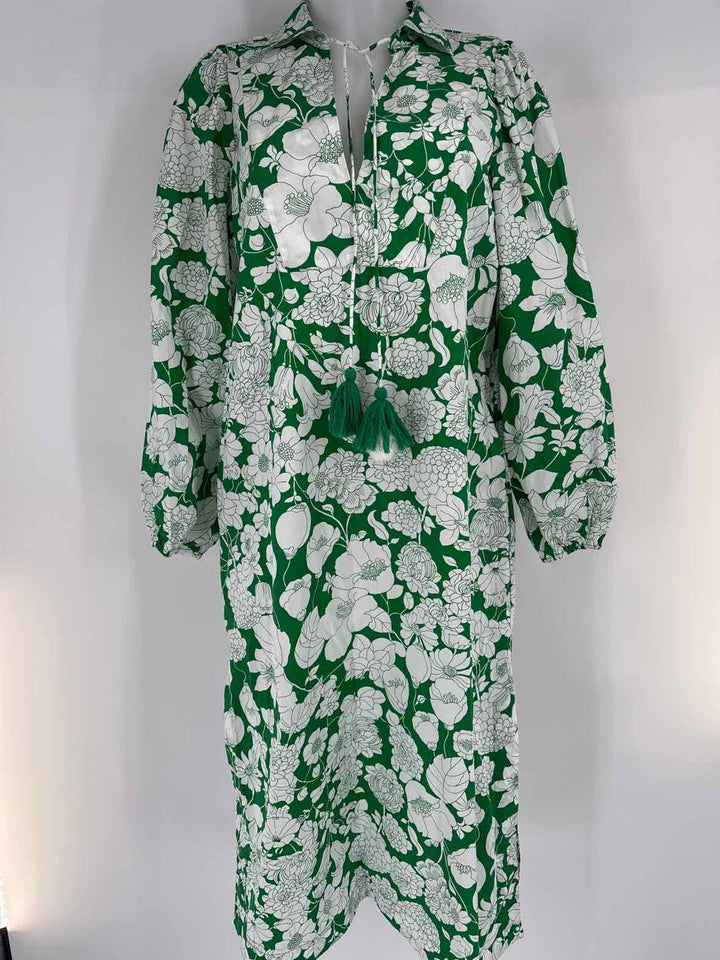 Size S J Crew Green Print Dress