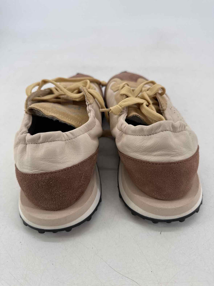 Shoe Size 40 P448 Tan Leather Sneakers