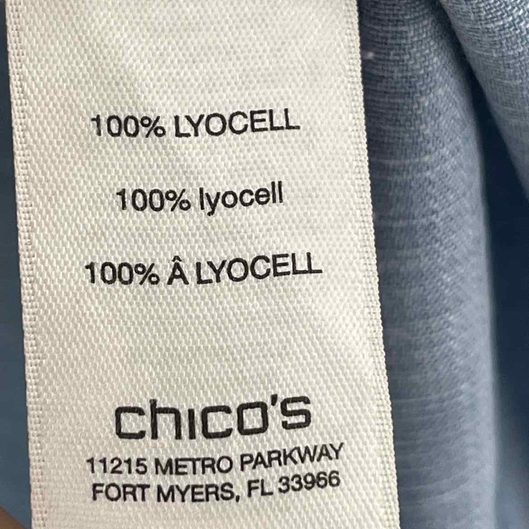 Size M Chico's Blue Tencel Shirt