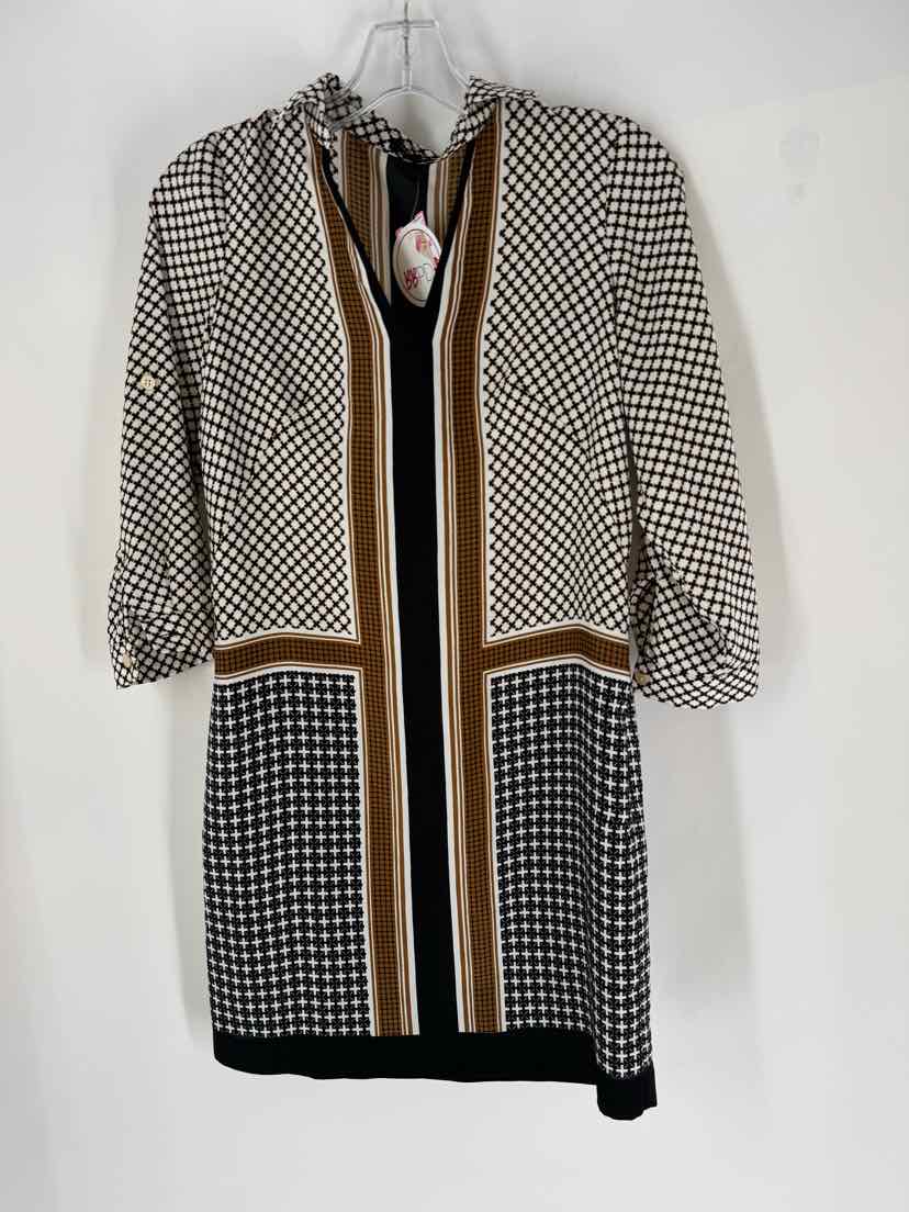Size XS Ann Taylor Brown Print Dress