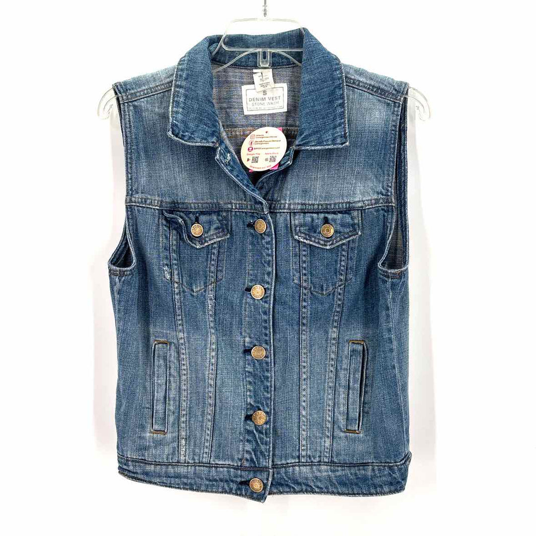 Size S J Crew Blue Denim Vest