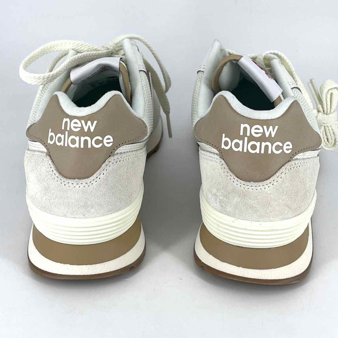 Shoe Size 11 New Balance Cream Mesh Faux Leather Sneakers