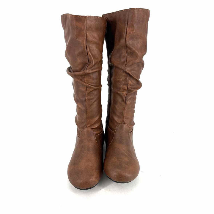 Shoe Size 6 Camel Faux Leather Boots