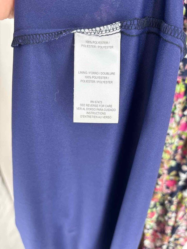 Size 14 JULIAN TAYLOR Navy Print Dress