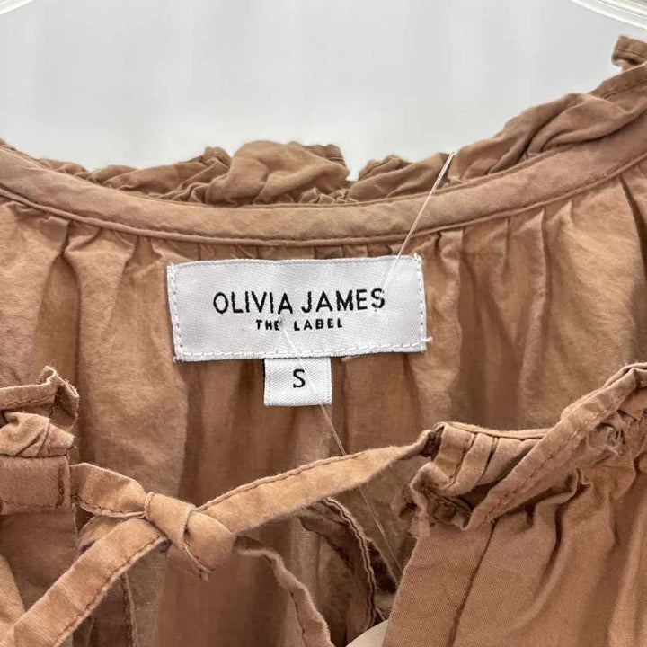 Size S OLIVIA JAMES Brown Cotton Dress