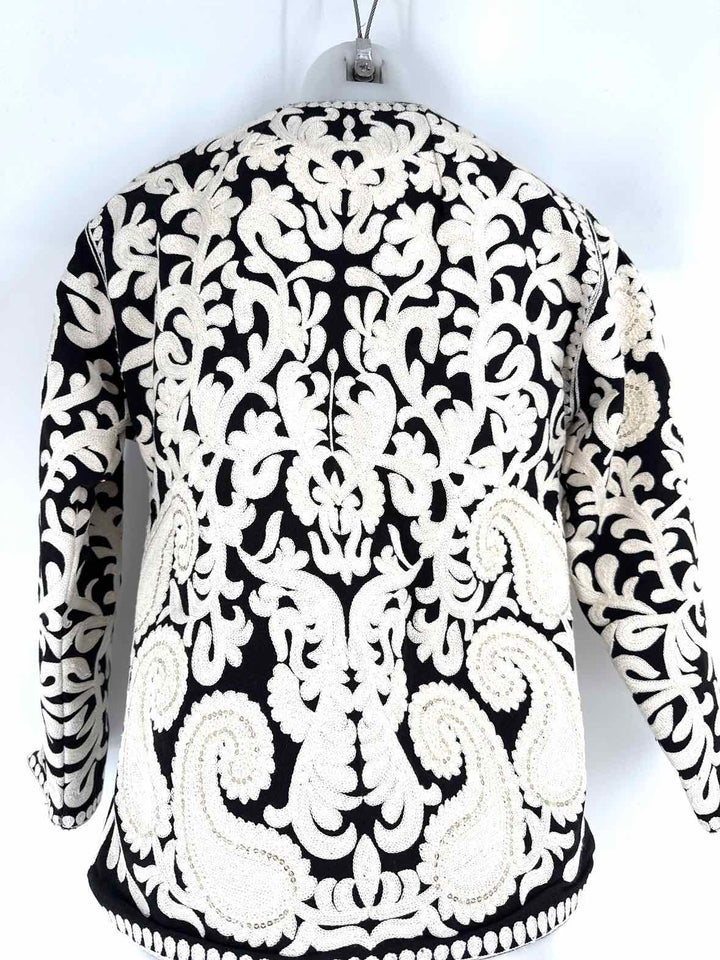 Size One Size White Print Jacket