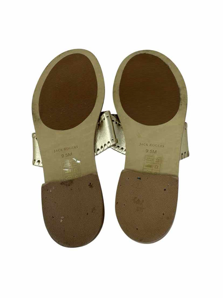 Shoe Size 9.5 JACK Gold Leather Sandals
