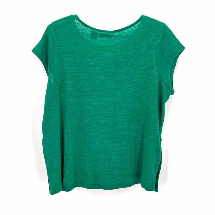Size M TAHARI Green Linen Shirt