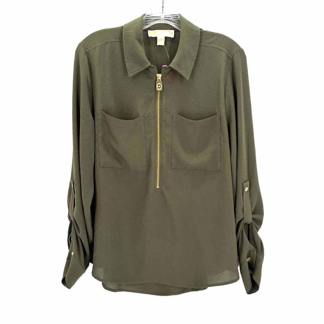 Size L Michael Kors Olive Shirt