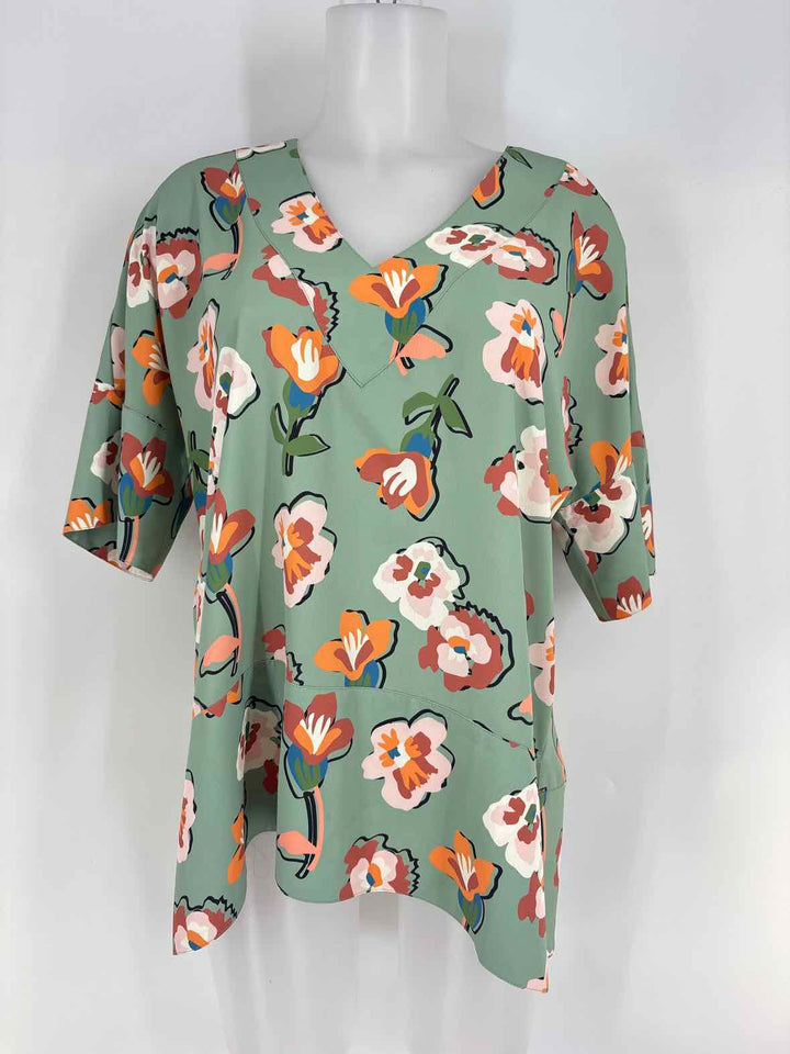 Size M CROSBY Green Print Shirt