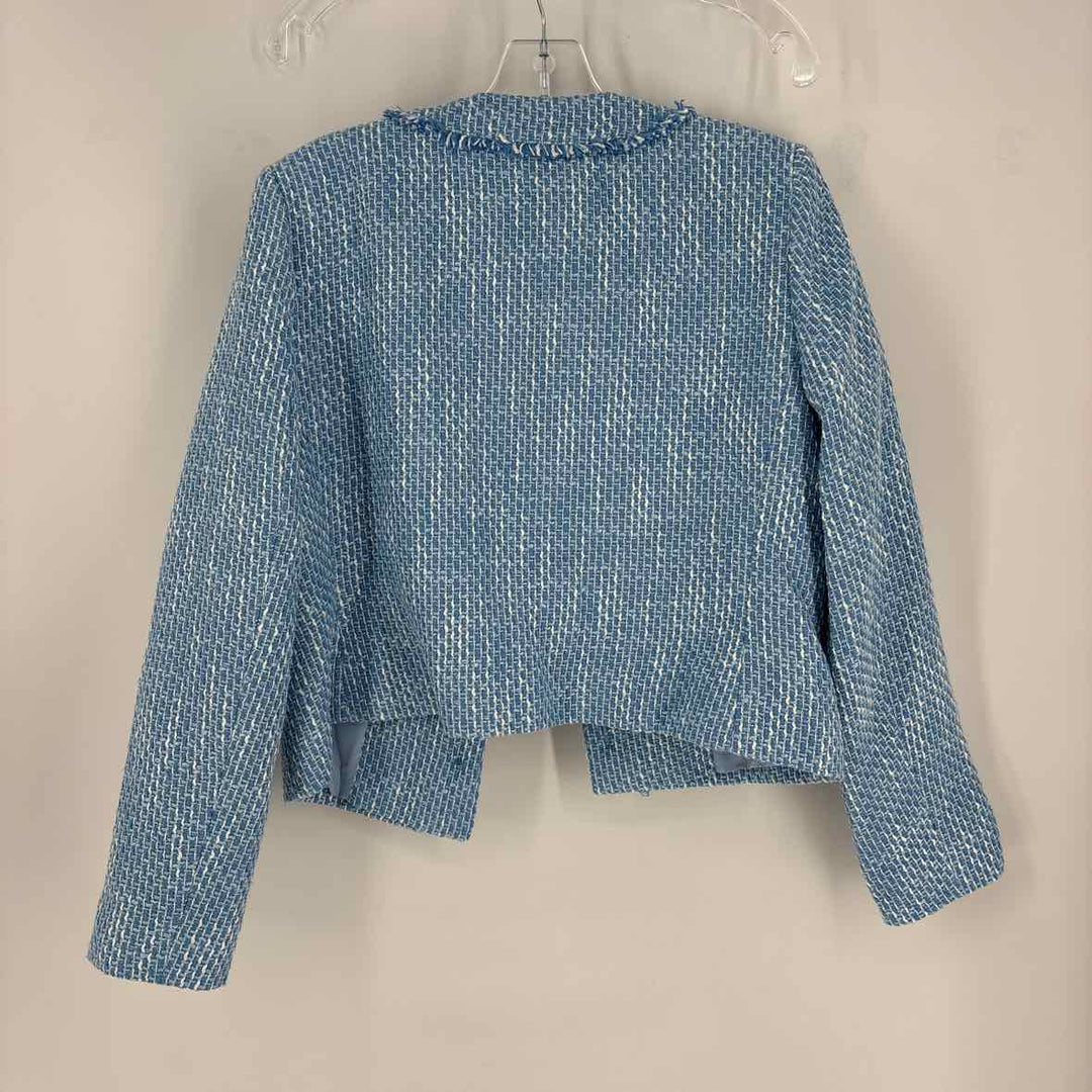 Size S Ann Taylor Blue Tweed Blazer