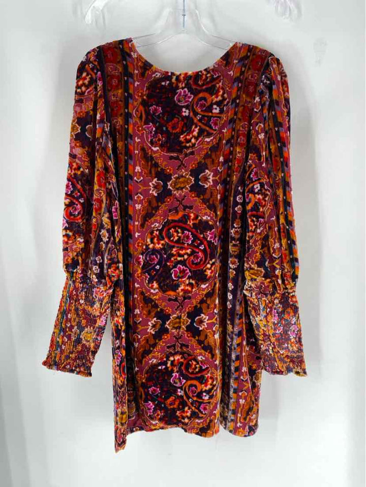 Size 16 Anthropologie Multi-Color Velour Dress