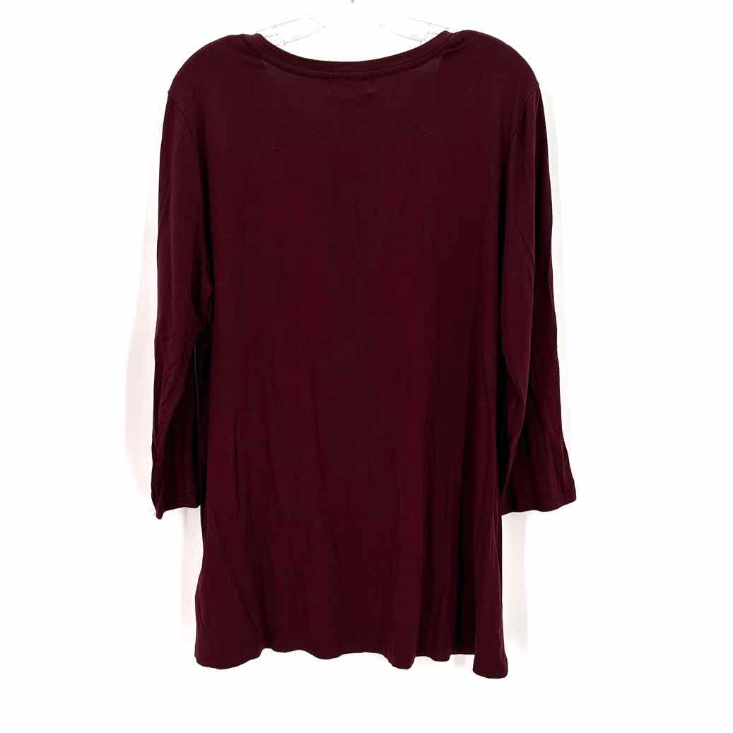 Size XL LIZ CLAIBORNE Burgundy Shirt